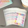 20/50/100Pcs Kawaii Transparent Sleeves Cute Photocard Sleeves Idol Photo Protective Storage Bag Graffiti Self-Adhesive Bag