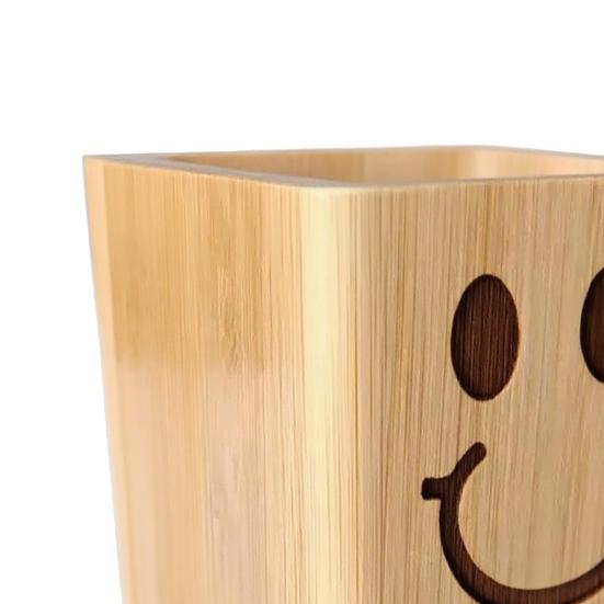 Wood Pen Holder, Large Capacity Desk Organizer for Office Supplies, Creative Natural Wood Gift for Students