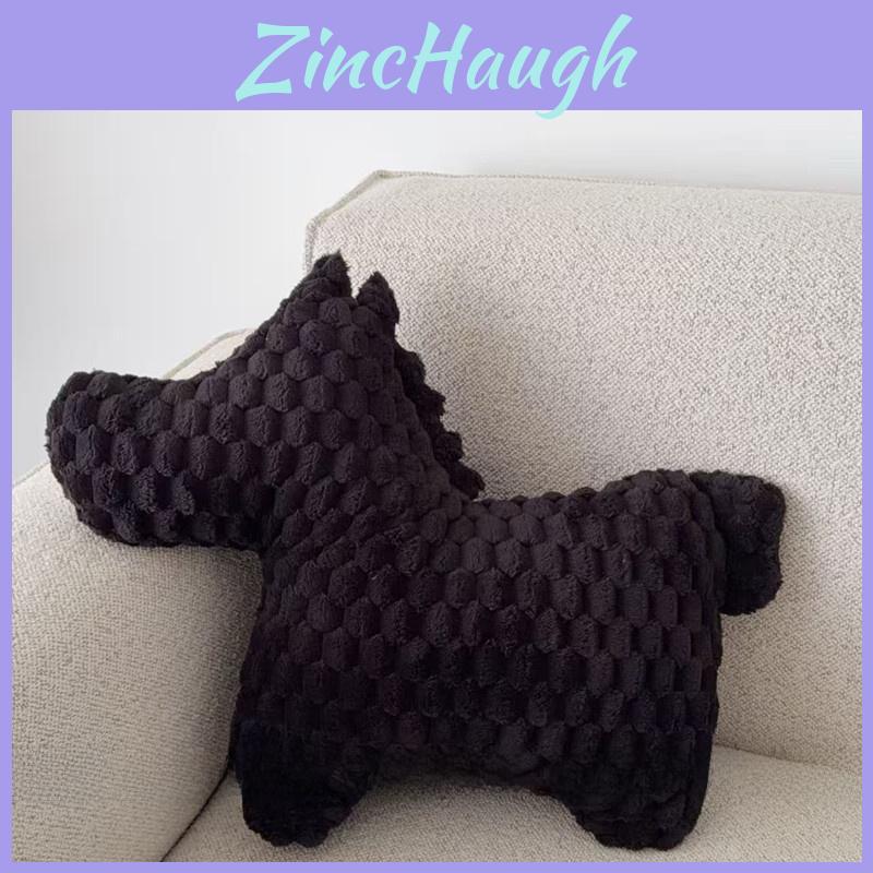 Cute Animal Plush Lumbar Pillow With Solid Color For Home Lounge Use