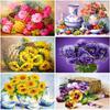 5D DIY Diamond Painting Flowers Full Round Drill Rhinestones Picture Diamond Mosaic Sale Embroidery Art Gift Home Decor
