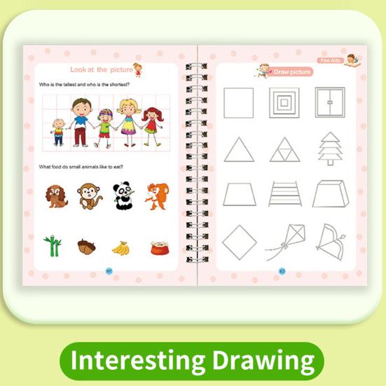 4 шт. Тетрадь для упражнений по письму, Практическая тетрадь, Набор рабочих тетрадей для отработки почерка с буквами, цифрами, английский язык, Прописи с углублениями, Рабочая тетрадь для учебной деятельности