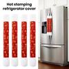 4Pcs Christmas Snowflake Durable Food Refrigerator Handle Cover Soft Washable Stain Prevention Fridge Cover