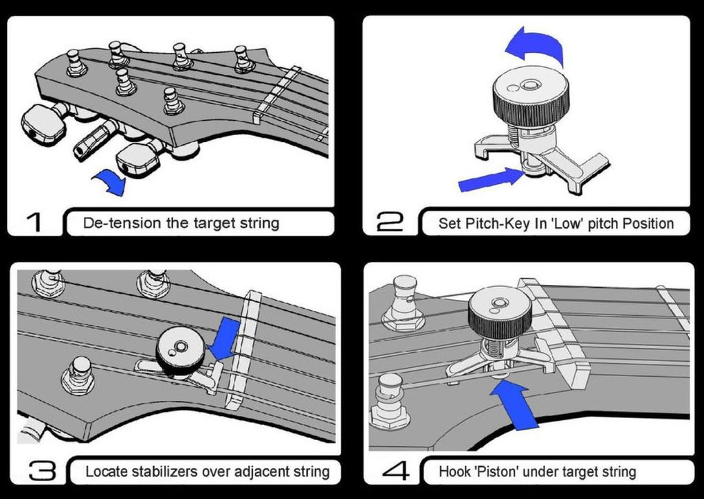 Preset Alternative Tunings for Tuning with One Pitch-Key PK-01 Guitar/Change Touch!