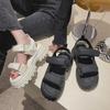 Women's Thick-Soled Velcro Platform Sandals for Spring/Summer 2024: Casual Sporty Beachwear