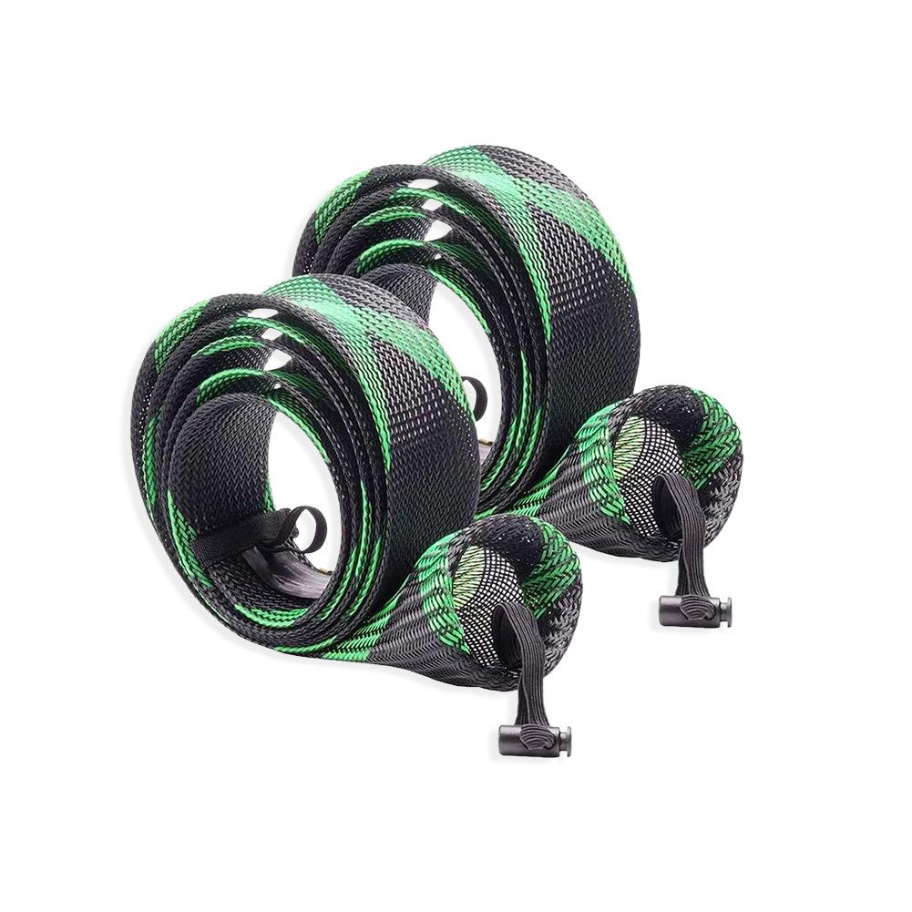 2 шт. Защитные носки для удочек со шнуром 32 мм, плетеная сетка, защита для удилища для спиннинга при морской рыбалке