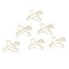 100pcs Paper Clips Portable Anti Rust Electroplating Gold Cute Airplane Shaped Metal Paper Clip for 