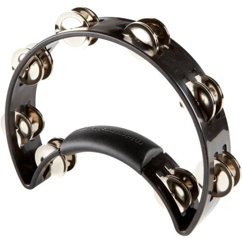 RhythmTech RT1010 Nickel-Plated Double Tambourine, Black