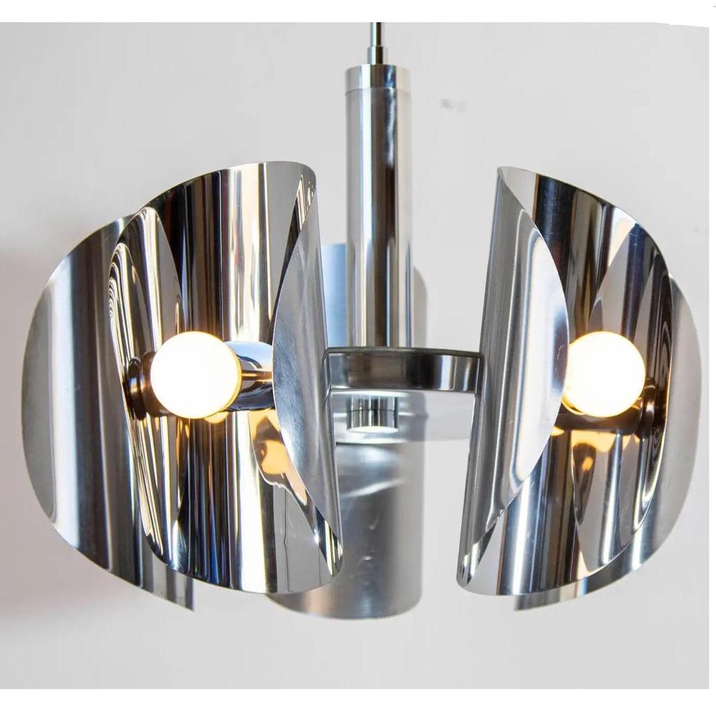 Vintage Chrome lamp Space Age Chandelier with 5 lights Artistic Luxury Modern Chandelier