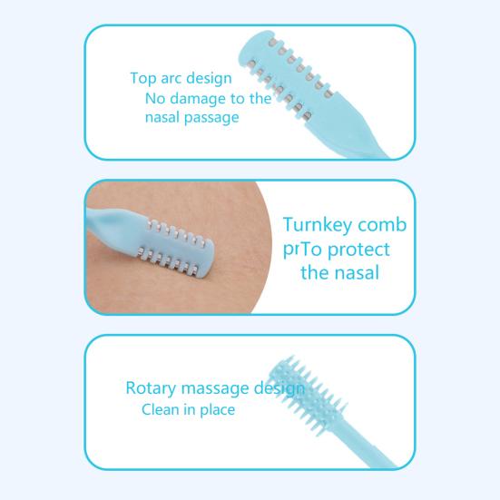 1/2/3/5/12/24Pcs Double-Head Nose Hair Trimmer Sharp Blade 360 Degree Rotating Nasal Hair Cutter Remover Men Women Manual Nose Hair Trimming Tools