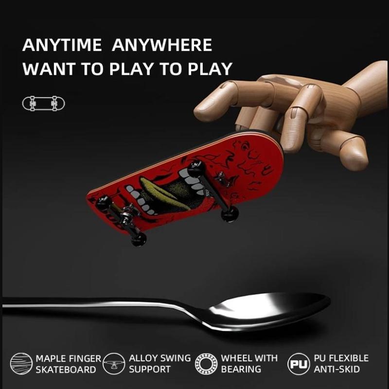 Игрушки Finger Skateboard Деревянный Finger Scooter Профессиональный Fingerboard Настольная игрушка Для взрослых Подростков/Детей