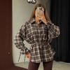 Женские рубашки на пуговицах с длинным рукавом, классические в клетку, шэкеты, деловой повседневный топ-блузка, весна, осень, оверсайз, бойфренд, свободный крой, рубашки для женщин