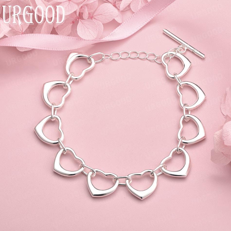 925 Solid Heart-shaped Fashionable Wedding Jewelry