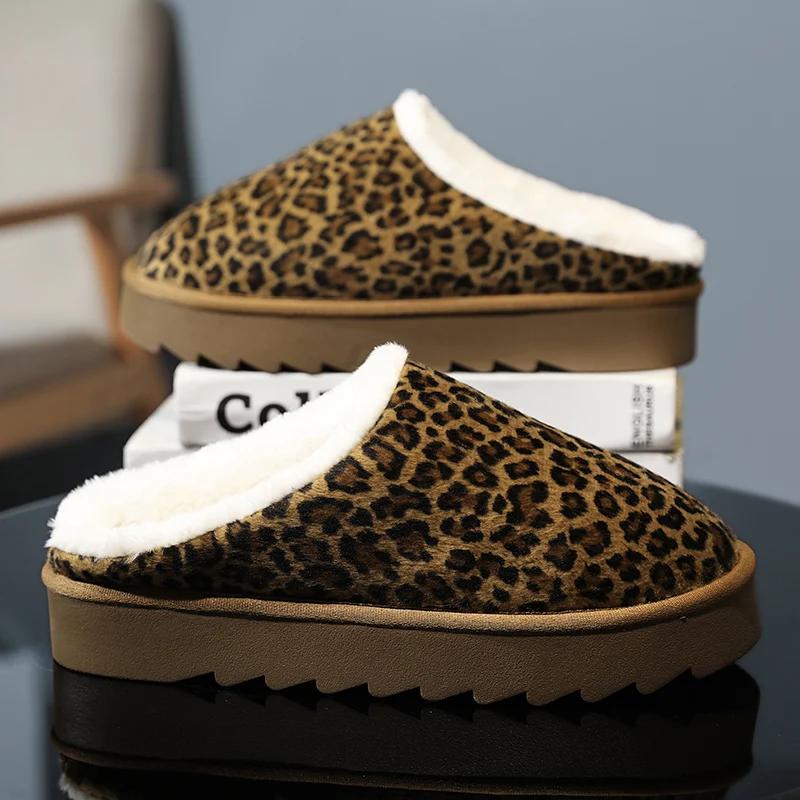 Модные парные тапочки для мужчин и женщин, зимние плюс бархатные теплые тапочки для дома, многоцветные, удобные, с толстой подошвой, мужские тапочки