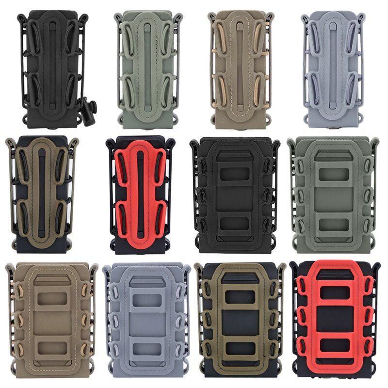 Тактическая сумка для журналов 9 мм, кобура для страйкбола, охоты и стрельбы, держатель для винтовки, мягкая сумка для переноски с зажимом для ремня