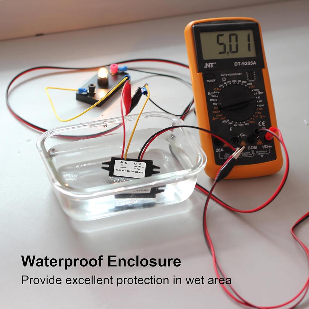 Waterproof 12V To 5V Converter DC-DC Step Down Module Power Adapter USB-A Female/Type C/dual USB/open Wire Connector