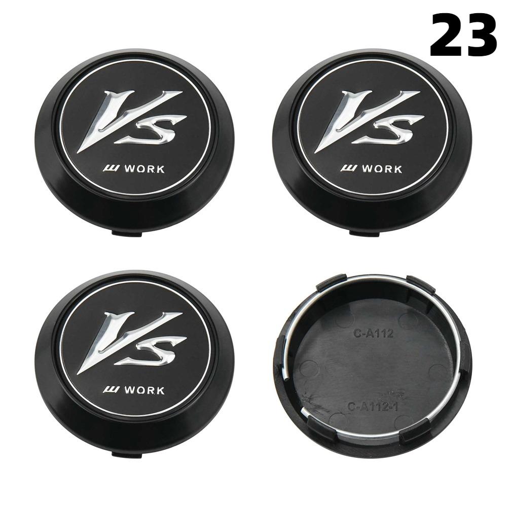 4PCS New 64MM OD / 60MM ID Cap For Rims WORK EMOTION EQUIP MEISTER VS Logo Wheel Center Cap Sport Car Wheel Cover Hub caps