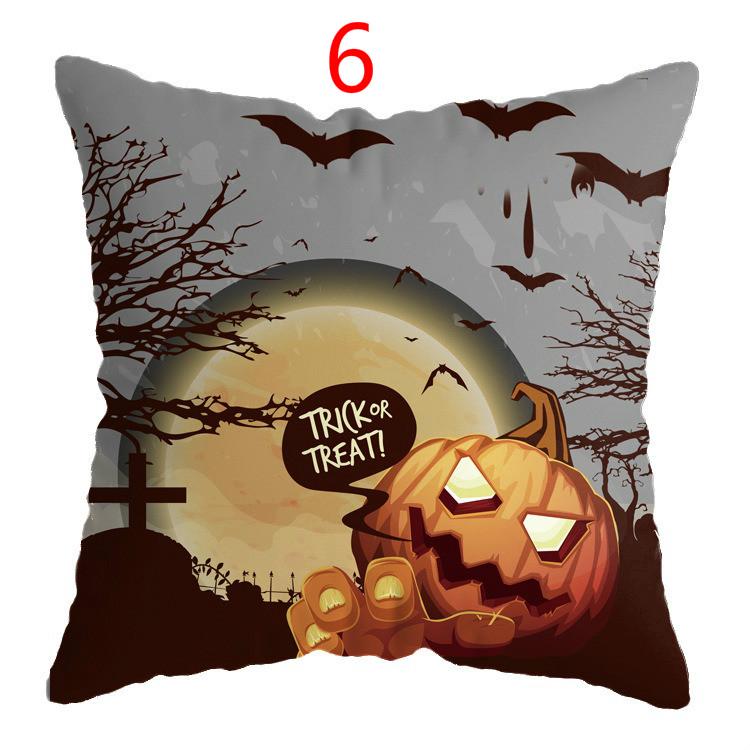 Halloween Horror Pillow Cover Sofa Car Waist Cushion Cover Pillow Case Bedroom Decoration Waist Cushion Cover (no Interior)