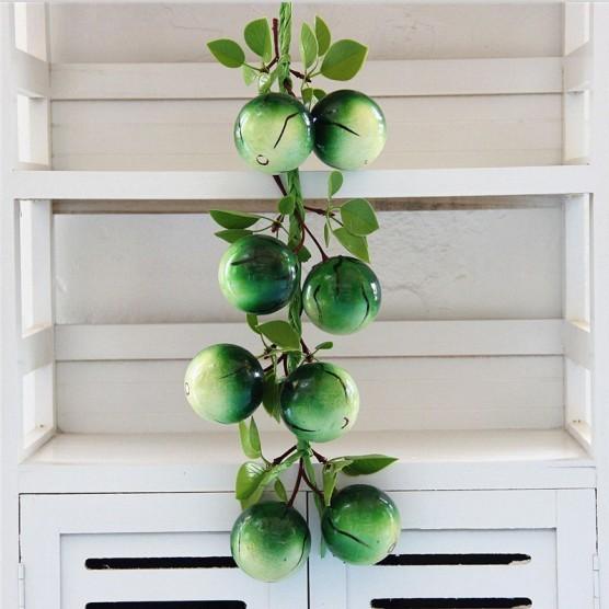 Fruit And Vegetable Decorative String Set For Restaurant Wall Decor With Colorful Artificial Veggies And Fruits