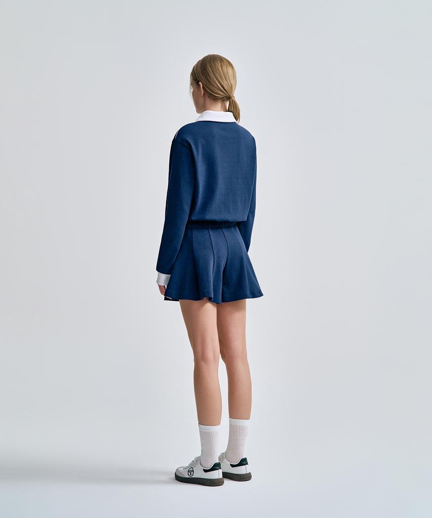 Мужская футболка-поло SERGIO TACCHINI с V-образным вырезом, длинным рукавом, из двойного трикотажа