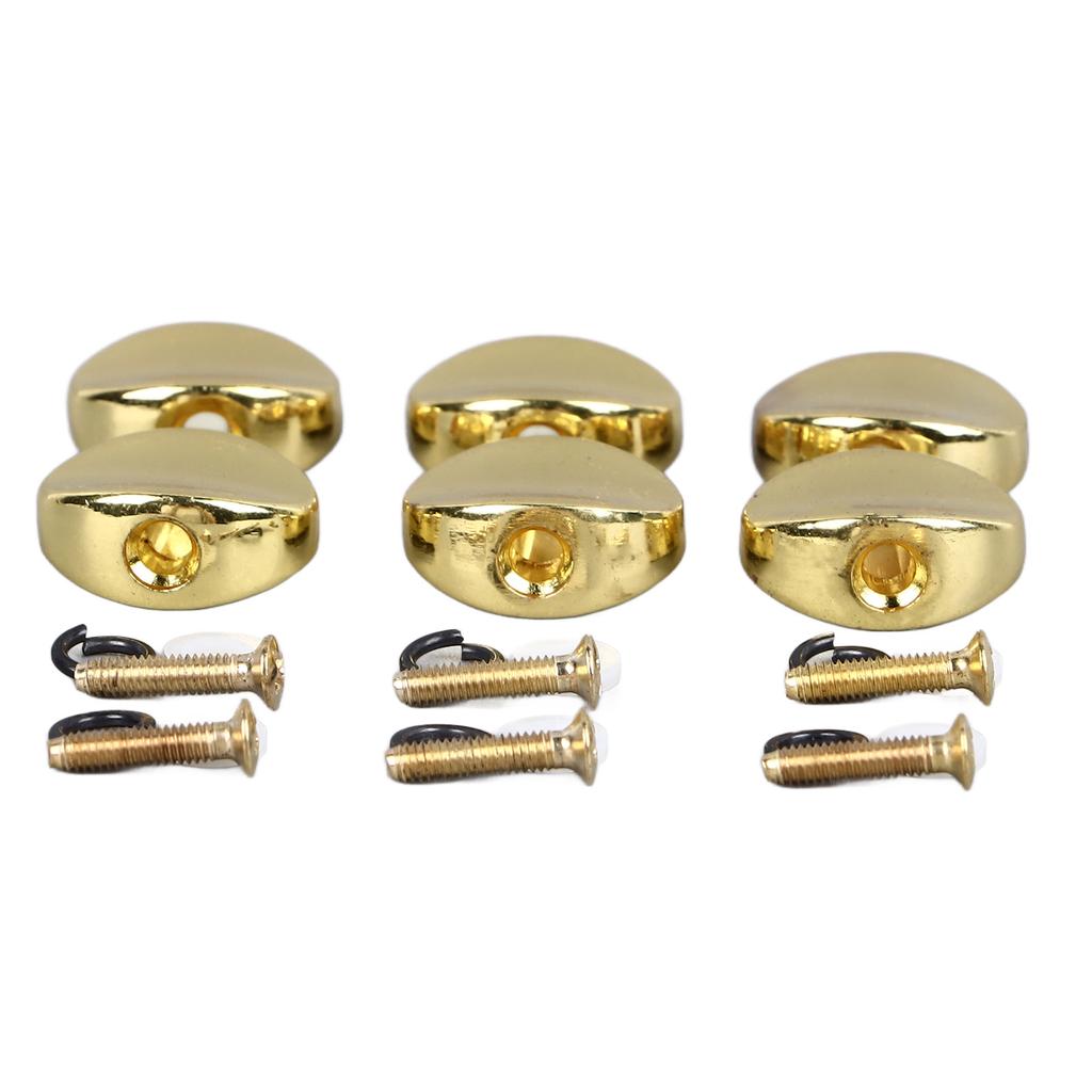 6Pcs Guitar Tuning Peg Buttons Metal Easy to Install Tuner Knobs Replacement for Acoustic Electric Guitar