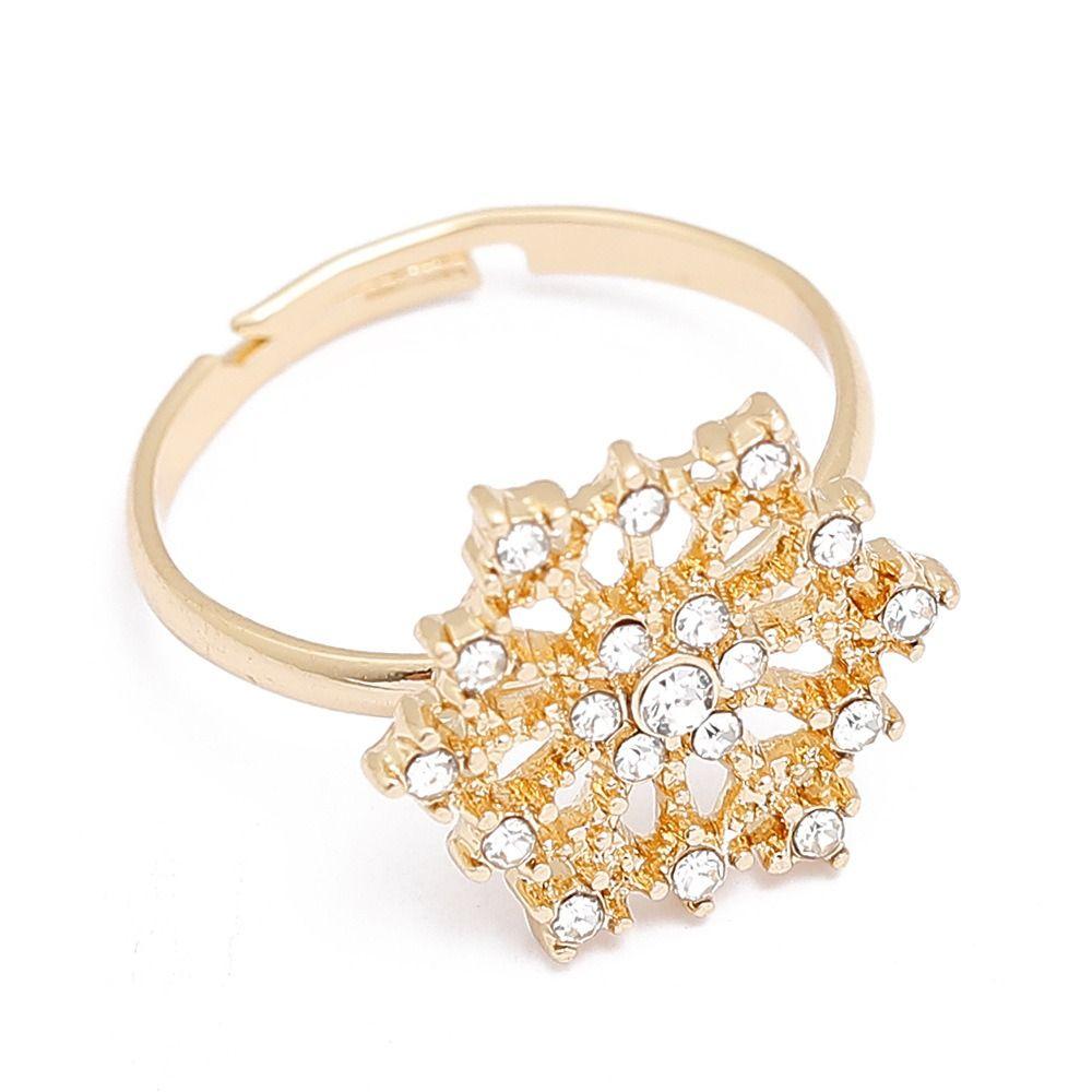 Christmas Tree Christmas Open Ring Dripping Oil Xmas Jewelry Retro Cartoon Lovely Ring Decoration