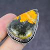 Bumblebee Jasper Handmade Ethnic 925 Sterling Silver Jewelry Ring Size 8.5 M8D02