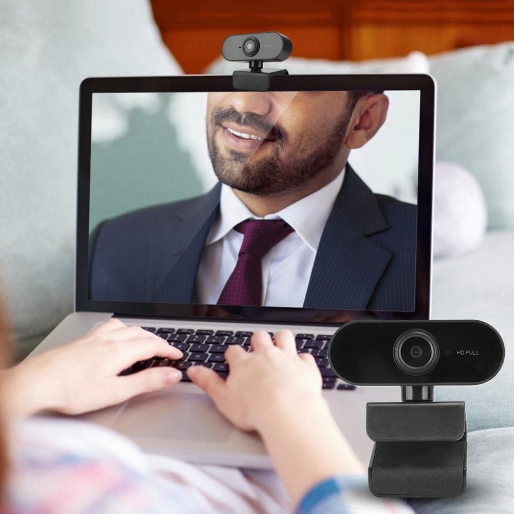Камера для компьютера NoDrive с разрешением 1080P, встроенным микрофоном, Plug and Play, веб-камера с вращением на 360°, USB-веб-камера для стриминга