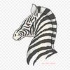 Head Zebra Iron On Heat Transfer Printing Vinyl Patches Sticker for Clothes DIY Appliques Washable Patches