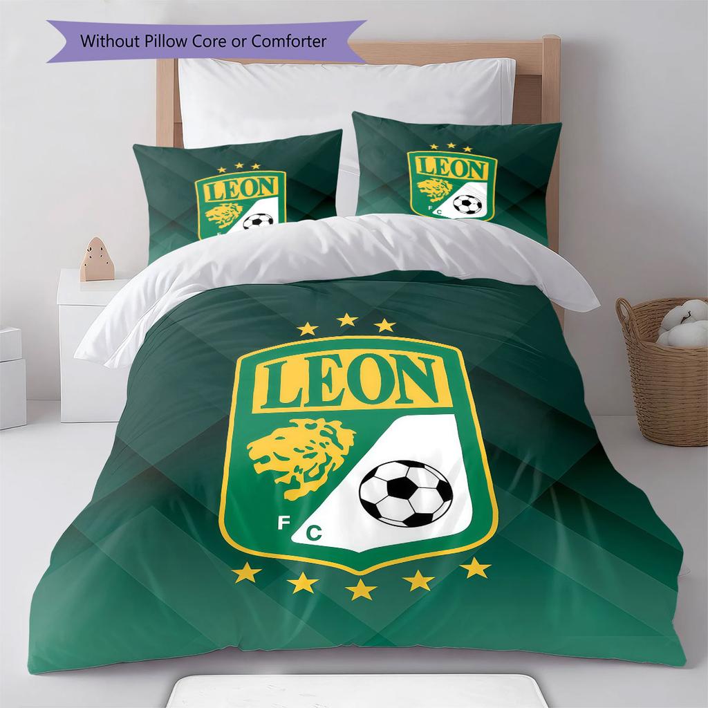 Club Leon Pattern Bedding,Quilt Set Quilt Cover Pillowcase Home Birthday Gift(1 * duvet cover + 2 * pillowcase, without core)
