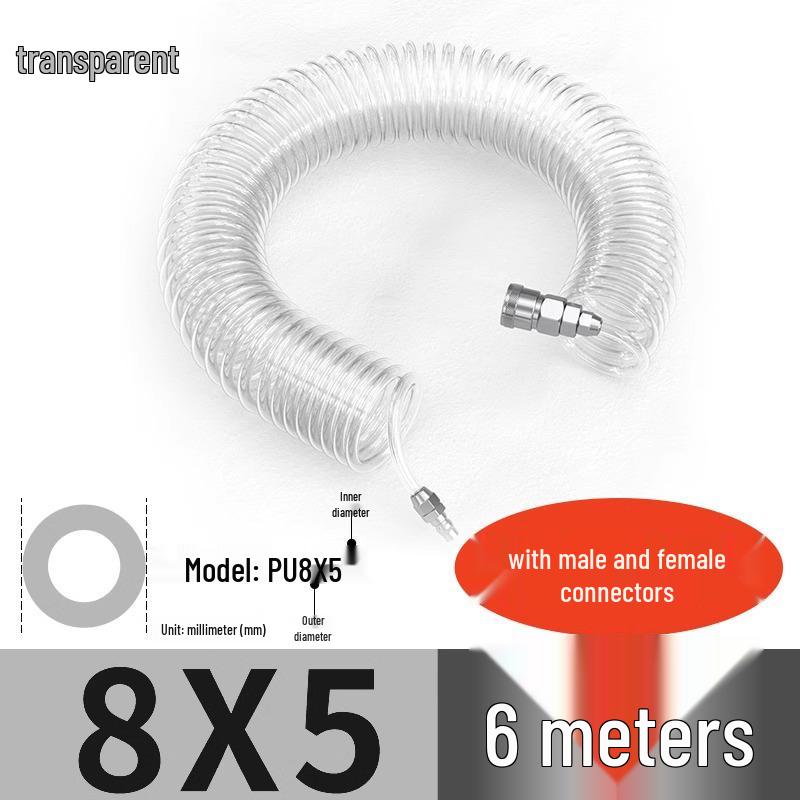 High-Pressure Retractable Air Hose with Quick Couplings