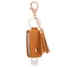 Keyring Plastic With Tassels Keychain Holder Hand Sanitizer Holder Empty Bottle PU leather Cover