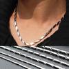Men's Stainless Steel Necklace Titanium Necklace Chain 2mm-4mm