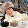 Winter Lmitation Fur Thickened Fluffy Headband Warm Faux Fur Hat Soft Elastic Ear Warmer Adjustable Coldproof Women Headbands