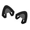 Kwmobile 2x Overear Headphone Compatible Cat Ear Headphone Attachment Fits Width - Silicone, 2.5-3.8cm, Black/Gray