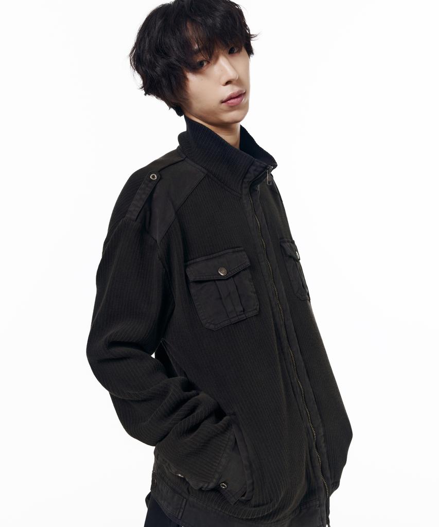 AAKAM Zip-Up Dying Jacket (Black)