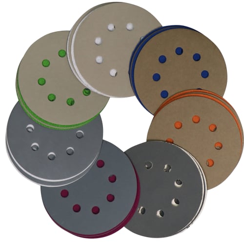 Aewio 28-Piece 125mm Waterproof Sandpaper, #1000 - #10000, Round, 8-Hole, for Sanding, Mirror Polishing, 1000, 2000, 2500, 3000, 5000, 7000, 10000, 4