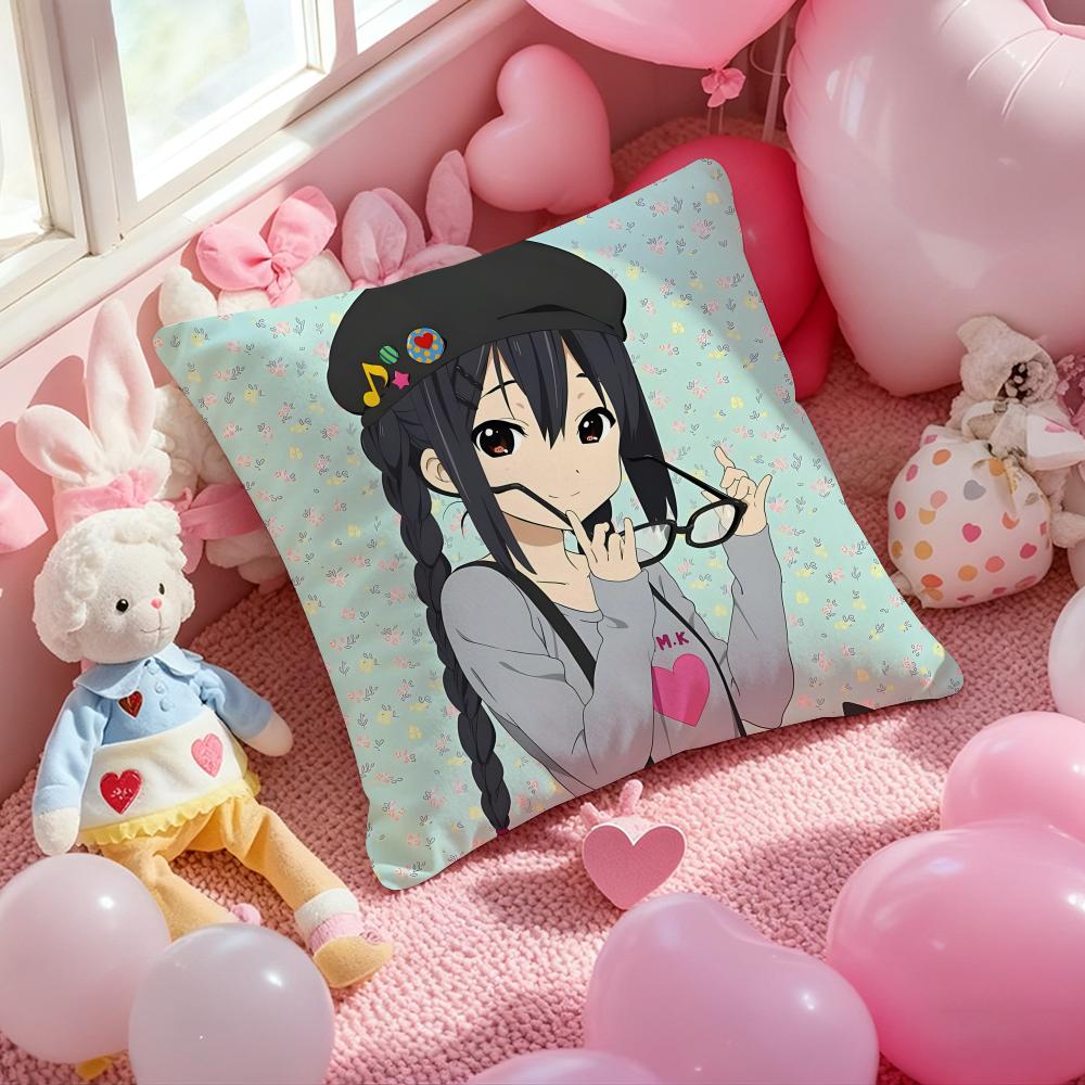 Милый Аниме K-K-ON Классический Чехол на Подушку с Принтом Наволочка для Гостиной Диванной Подушки и Декора Спальни