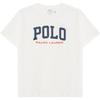 Polo Kids Logo Print Crew Neck Прямой покрой с короткими рукавами Футболка для детей Топы белого цвета CWPOTSHY8020990100