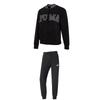 Outdoor Sports Single-Breasted Jacket With Drawstring Breathable Long Pants Casual Set Women Sets Black 682179-01+682126-01