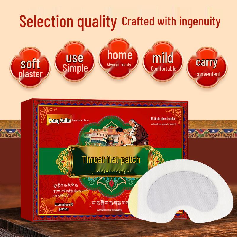 Пластырь для облегчения боли в горле и успокаивающий ролик - Помощь при кашле, тошноте, мокроте, дискомфорте и рвотном рефлексе