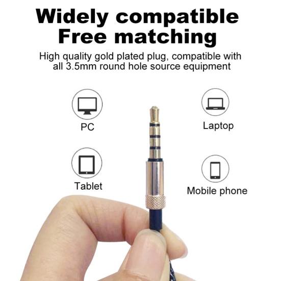 Motorcycle Motorbike Helmet 3.5mm Wire Control Music Headphone Headset with Mic