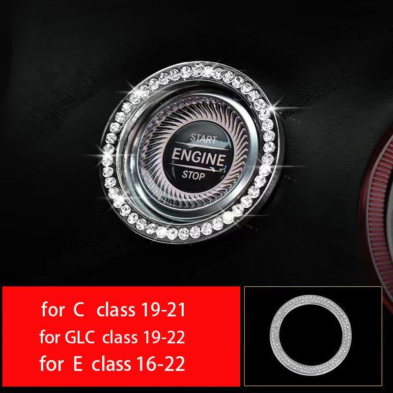 Для Mercedes Benz C GLC Class W205 X253 Накладка на центральную консоль с бриллиантами, кристаллическая наклейка, аксессуары для интерьера