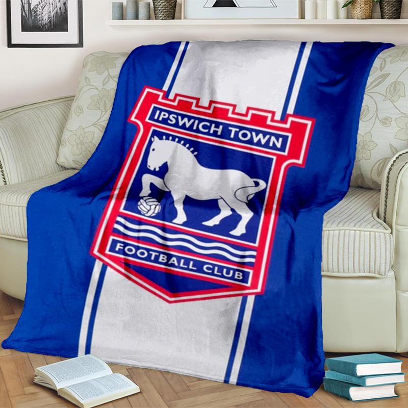 Town Football Club Crest Printed Throws Blanket Soft Flannel Blankets for Couch Bed Gifts for Men Women Picnic blanket Christmas gifts