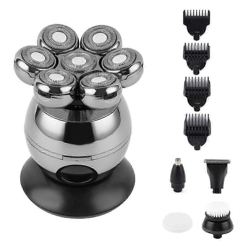 7D Electric Shaver 7 Head Razor Bald Beard Hair Skull Trimmer Beard Remover Men Waterproof Hair Clipper