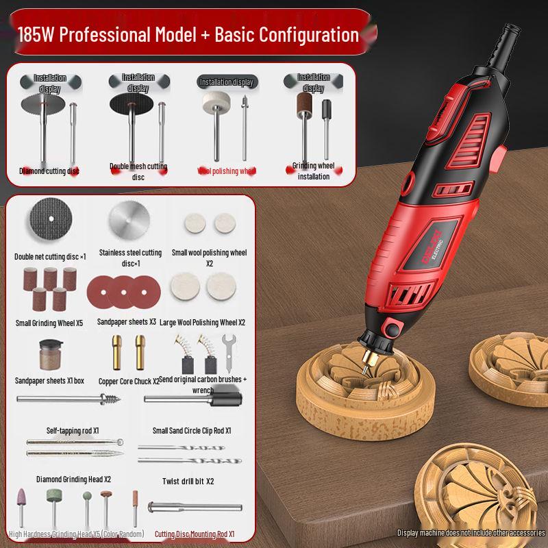 Высокомощная ручная электрическая шлифовальная машина для резьбы по дереву, полировки нефрита, резки и гравировки.