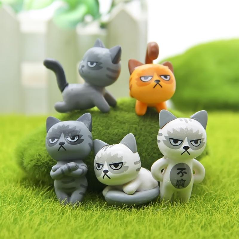 6 шт./Набор Фигурка Злого Кота Игрушка Модель Животного Кукла Декор для Дома и Сада Аксессуары для DIY