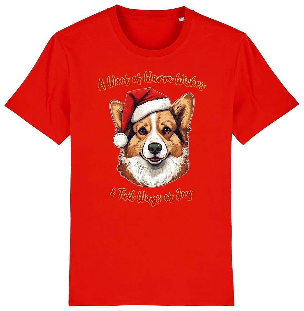 Детская рождественская футболка с пемброк-вельш-корги, собака Санты, гав-гав, пожелания, собаки, питомец, подарок