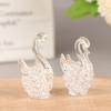 1 Pcs Crystal Swan Figurine Glass Animal Ornament Swan Crystal Figurines Home Desk Decoration Miniature Creative Gift