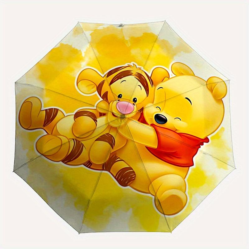 Winnie-the-Pooh, Tigger Automatic Opening and Closing Umbrella, Compact Travel Umbrella, Lightweight and Portable, Suitable for Beach Commut
