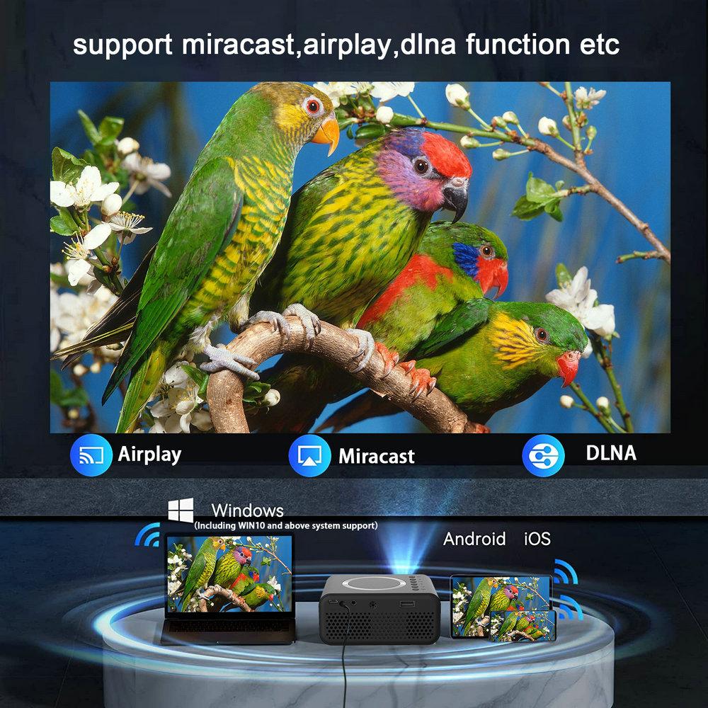 Новый карманный смарт-мини-светодиодный проектор YT300, поддержка Miracast Airplay, зеркальное отображение телефона, мобильный проектор, проектор